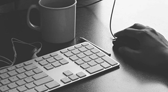 Foto de teclado e mouse